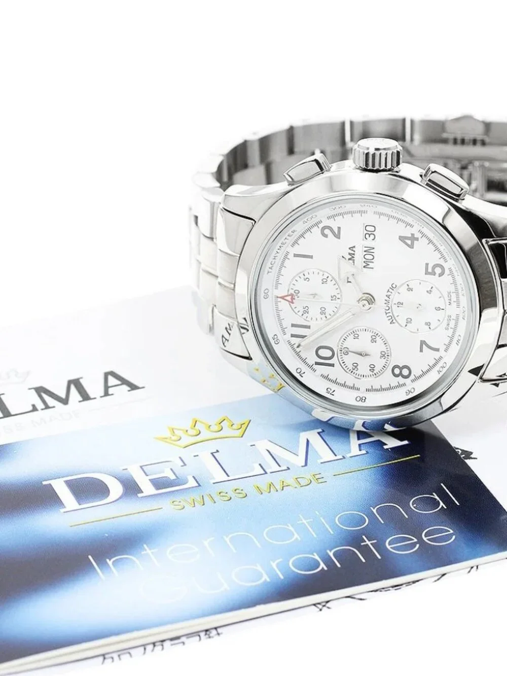 DELMA Klondike Chronograph 467.384 Day date white Dial Automatic Men's_967723